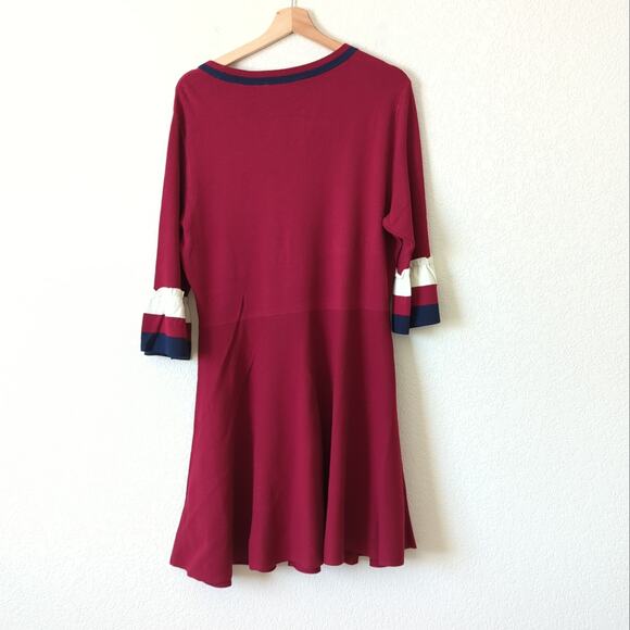 NWT Draper James Women's Viscose Knit Berry Bell Sleeve Sweater Dress XXL $150 - Picture 5 of 12